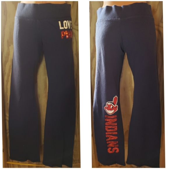 PINK Victoria's Secret Pants - Victoria's Secret PINK Cleveland Indians Sweats XS
